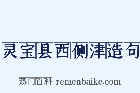 灵宝县西侧津造句是什么意思的图片